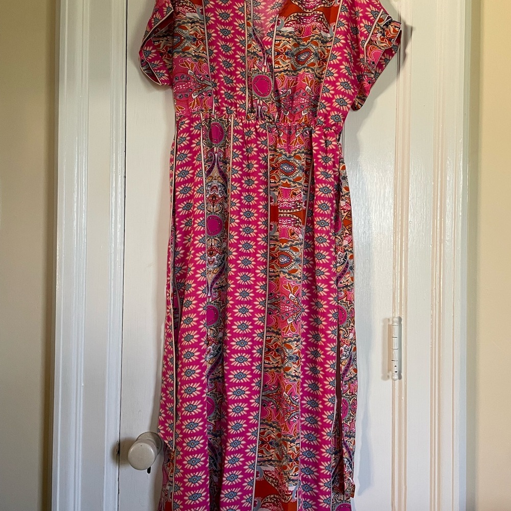 Cupshe Pink Patterned High Low Dress